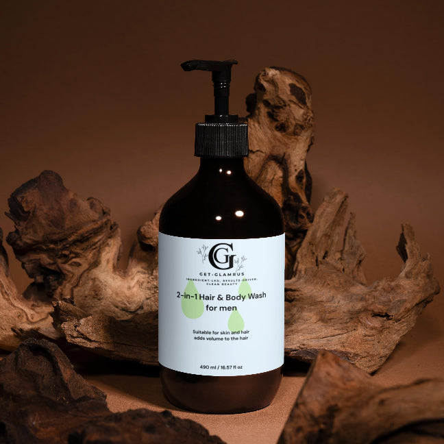 2-in-1 Hair & Body Wash for Men - Volumising Shampoo & Cleanser 490ml