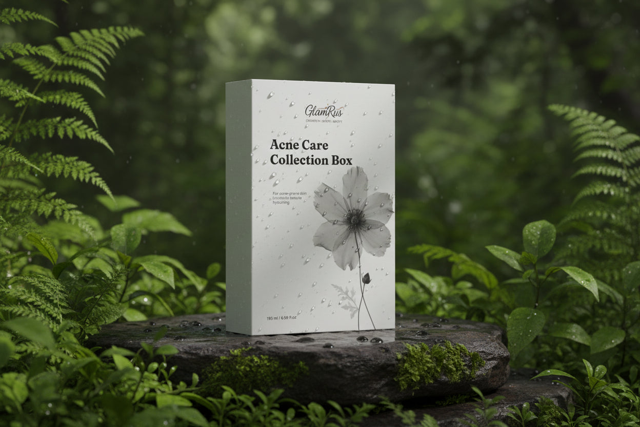 Glamrus Acne Care Collection Box - 3 Product Set for Acne Prone Skin