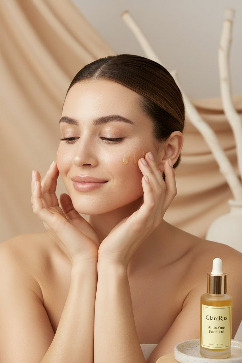 Glamrus All-In-One Facial Oil - Vitamin E Multi-Use Face Oil 30ml