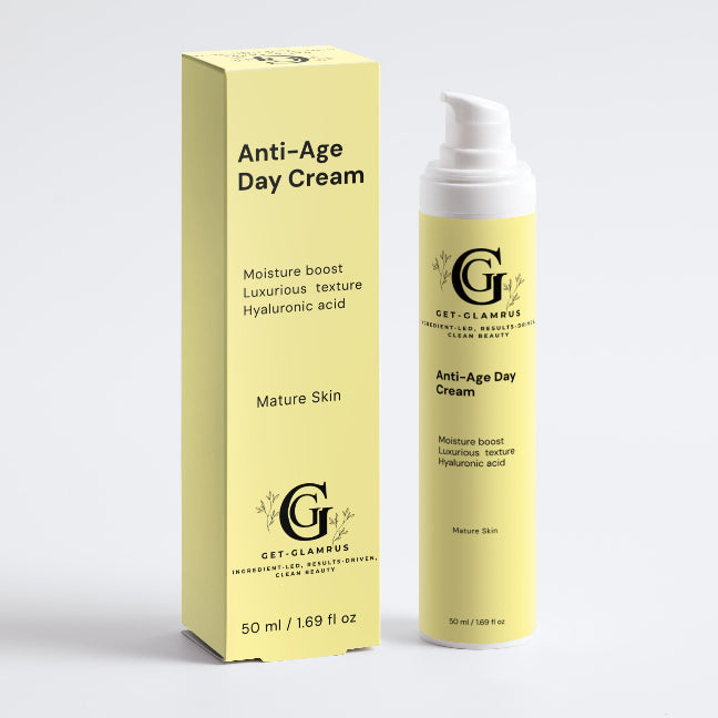 Anti-Age Day Cream - Hyaluronic Acid Moisturiser for Mature Skin 50ml (White Bottle)