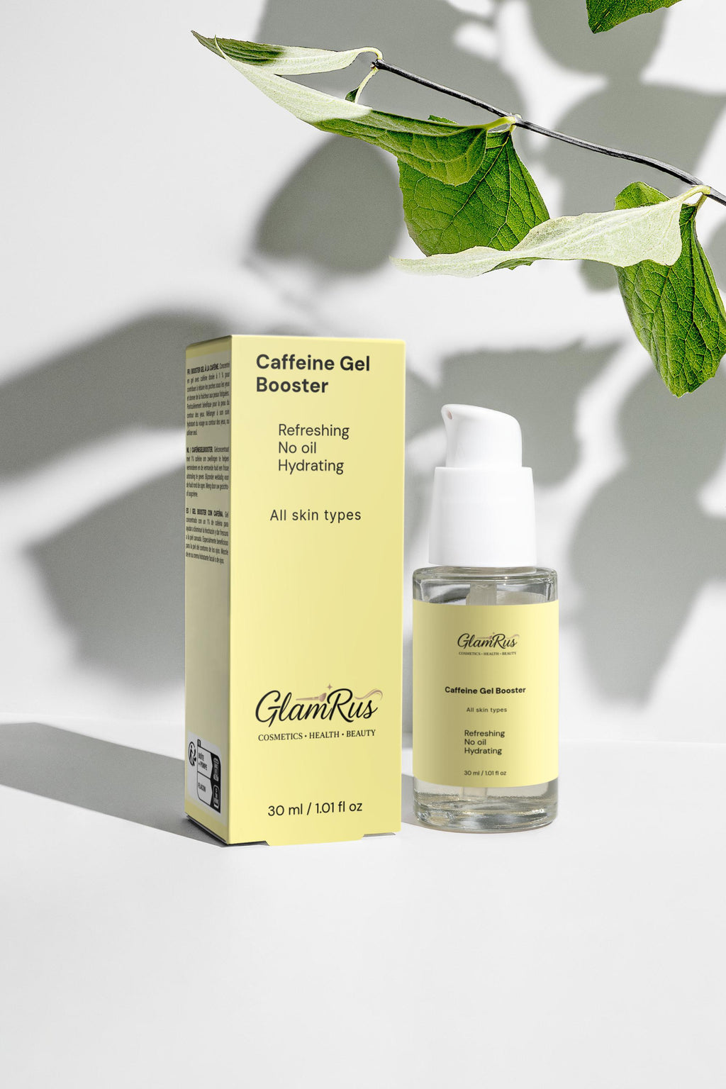 Glamrus Caffeine Gel Booster 30 ml / 1.01 fl oz (Pump Bottle)