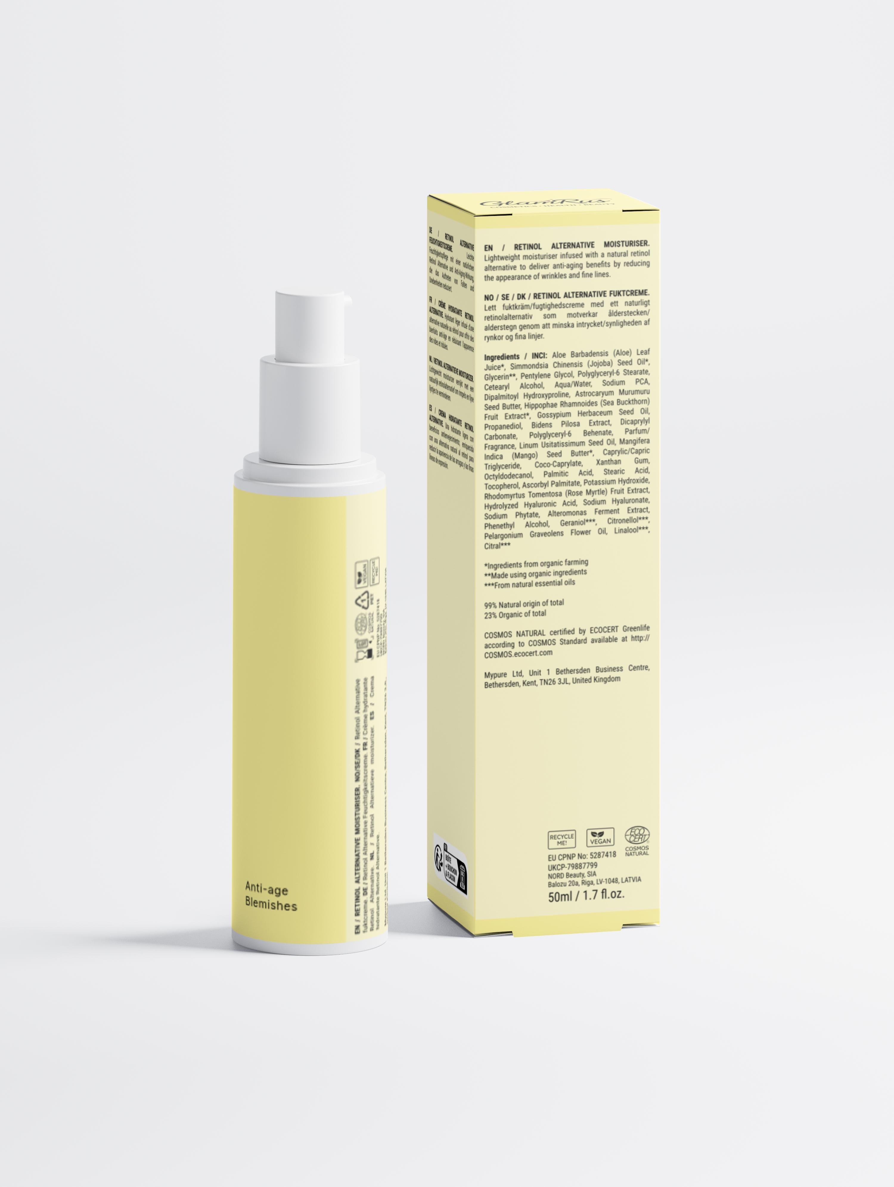 Glamrus Retinol Alternative Moisturiser 50 ml / 1.69 fl oz