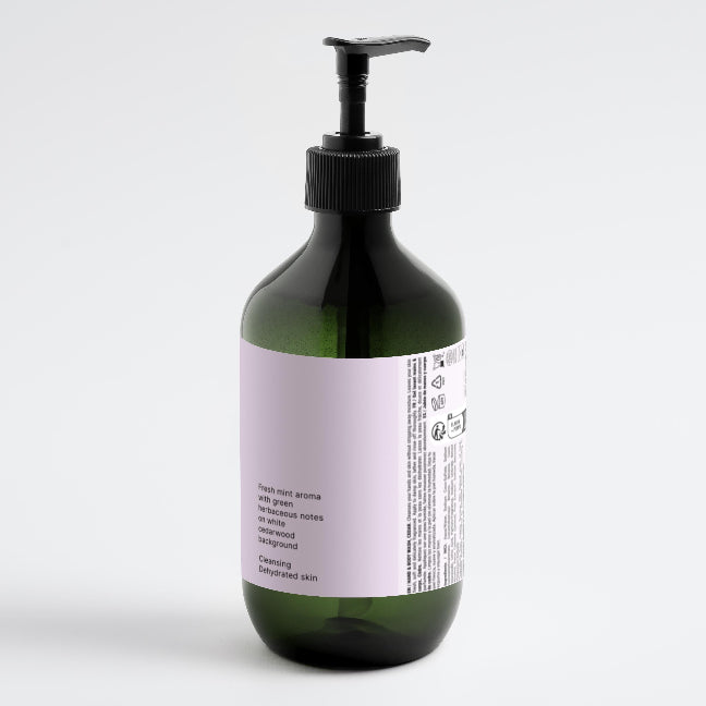 Hand & Body Wash, Peppermint & Dark Cedar 490 ml / 16.57 fl oz (Green Bottle)