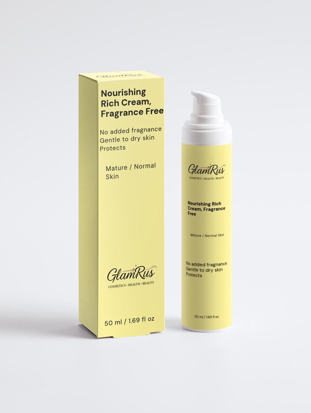 Glamrus Nourishing Rich Cream, Fragrance Free 50 ml / 1.69 fl oz
