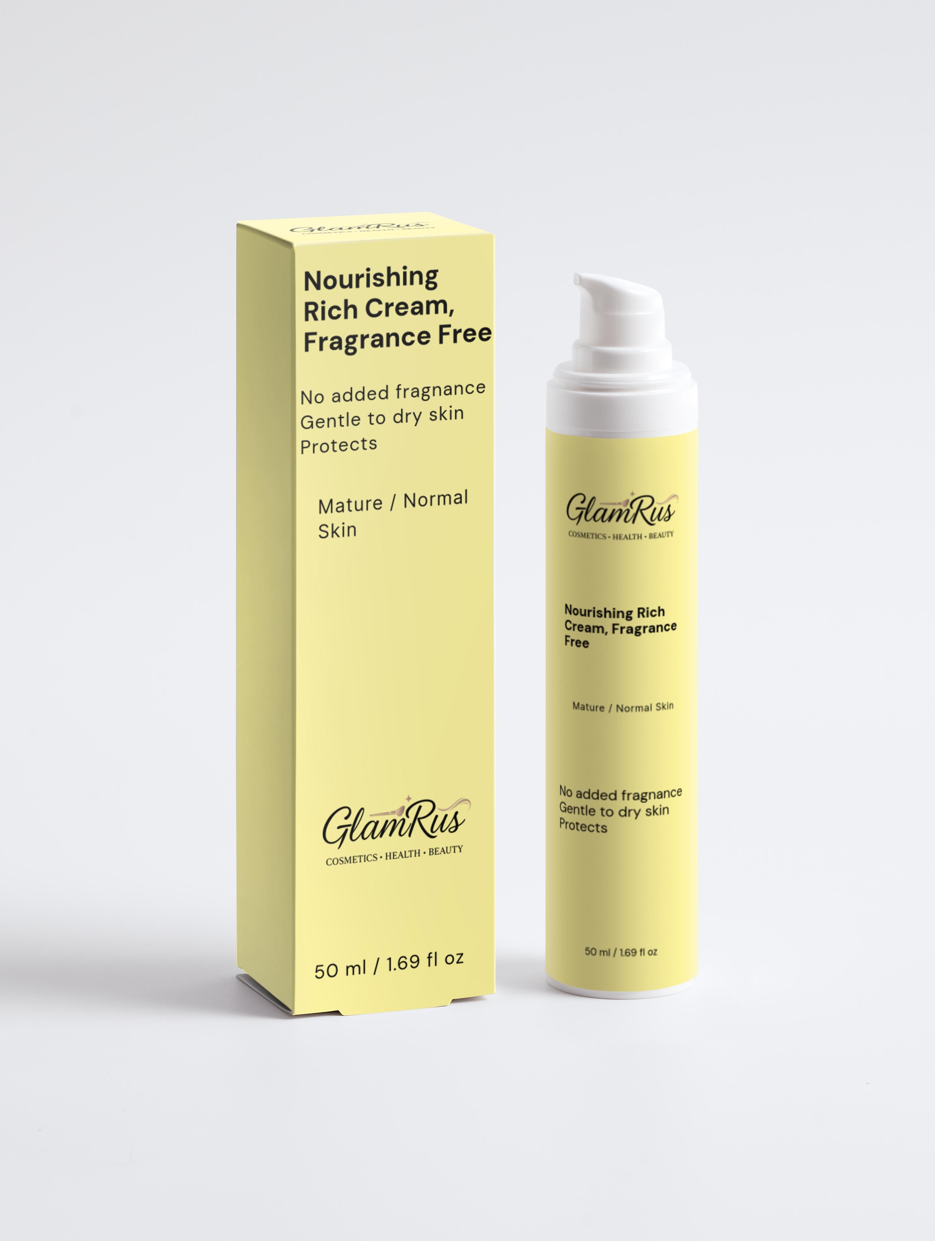 Glamrus Nourishing Rich Cream, Fragrance Free 50 ml / 1.69 fl oz