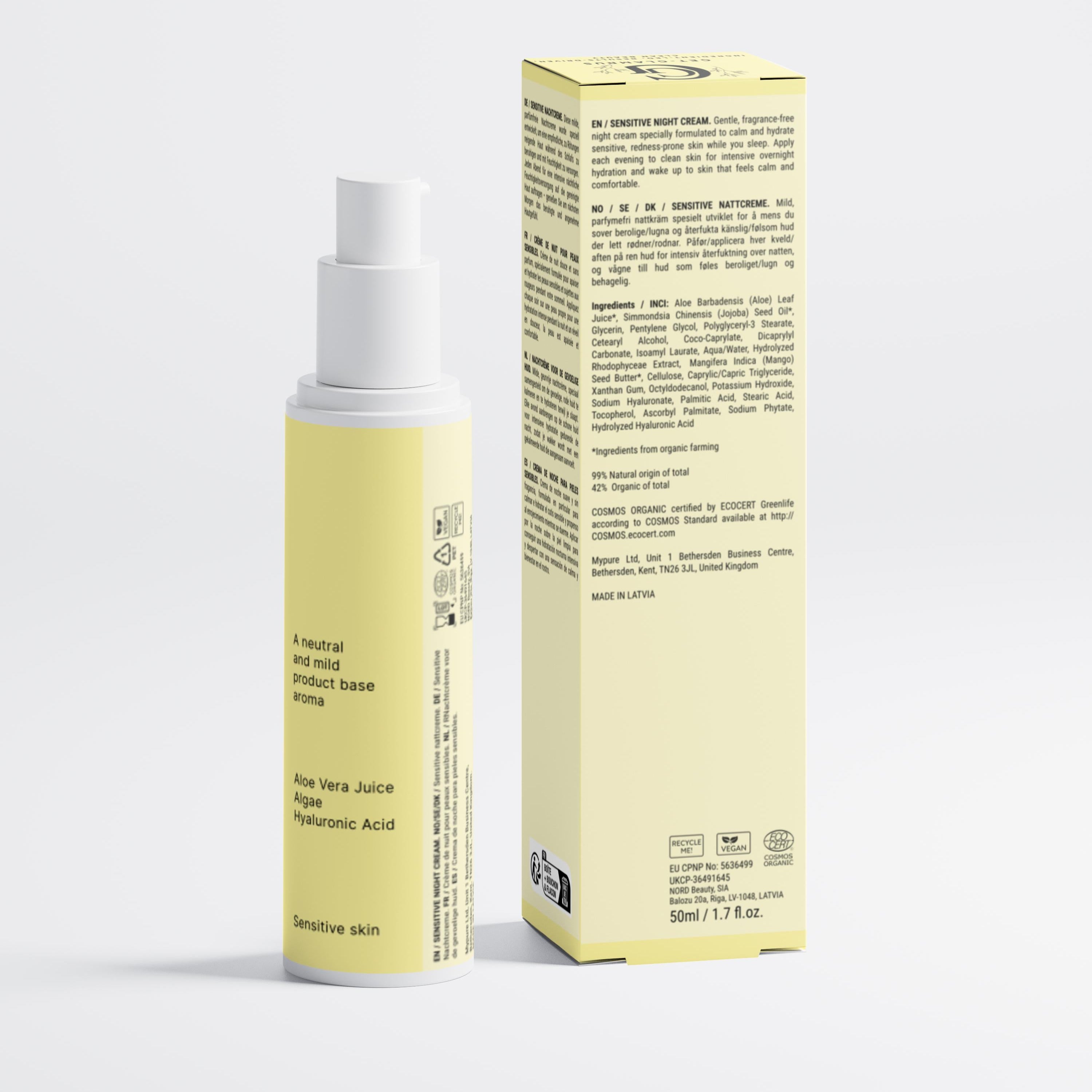 Sensitive Skin Overnight Cream, Fragrance-Free 50 ml / 1.69 fl oz