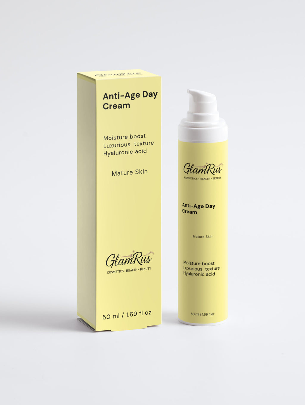 Glamrus Anti-Age Day Cream 50 ml / 1.69 fl oz (White Bottle)