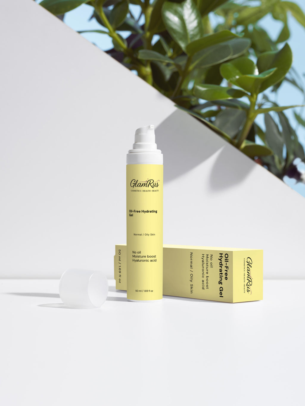 Glamrus Oil-Free Hydrating Gel 50 ml / 1.69 fl oz (White Bottle)