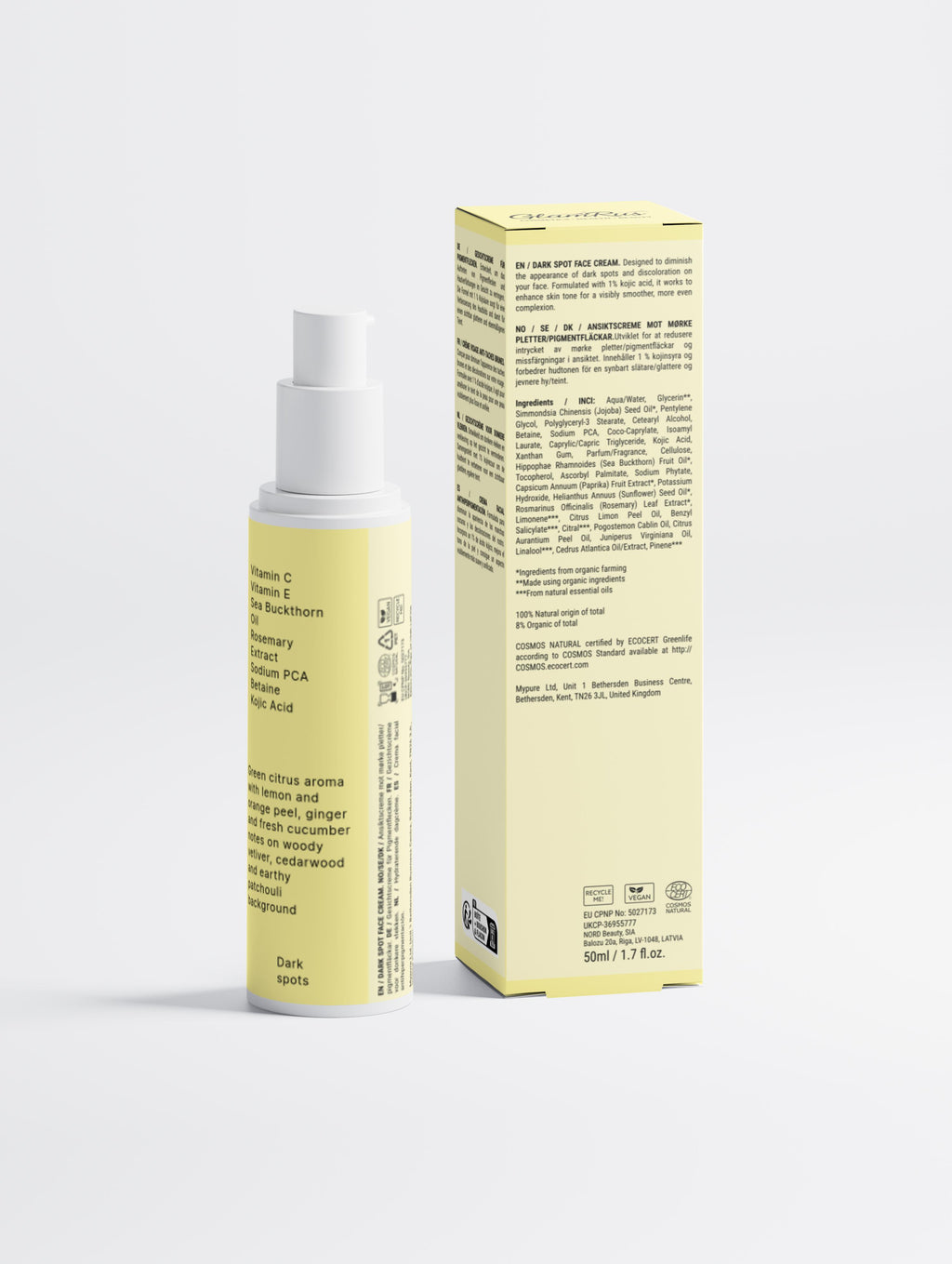 Glamrus Dark Spot Face Cream with Kojic Acid 50 ml / 1.69 fl oz