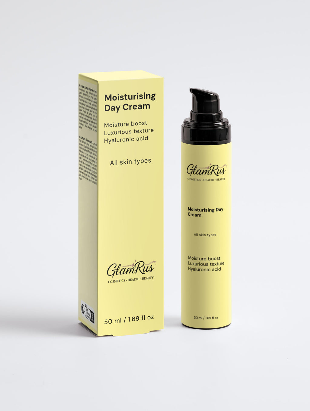 Glamrus Moisturising Day Cream 50 ml / 1.69 fl oz (Black Bottle)
