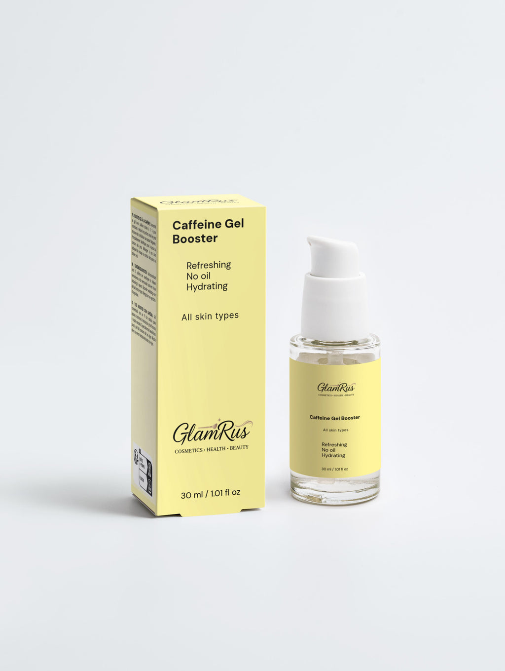 Glamrus Caffeine Gel Booster 30 ml / 1.01 fl oz (Pump Bottle)