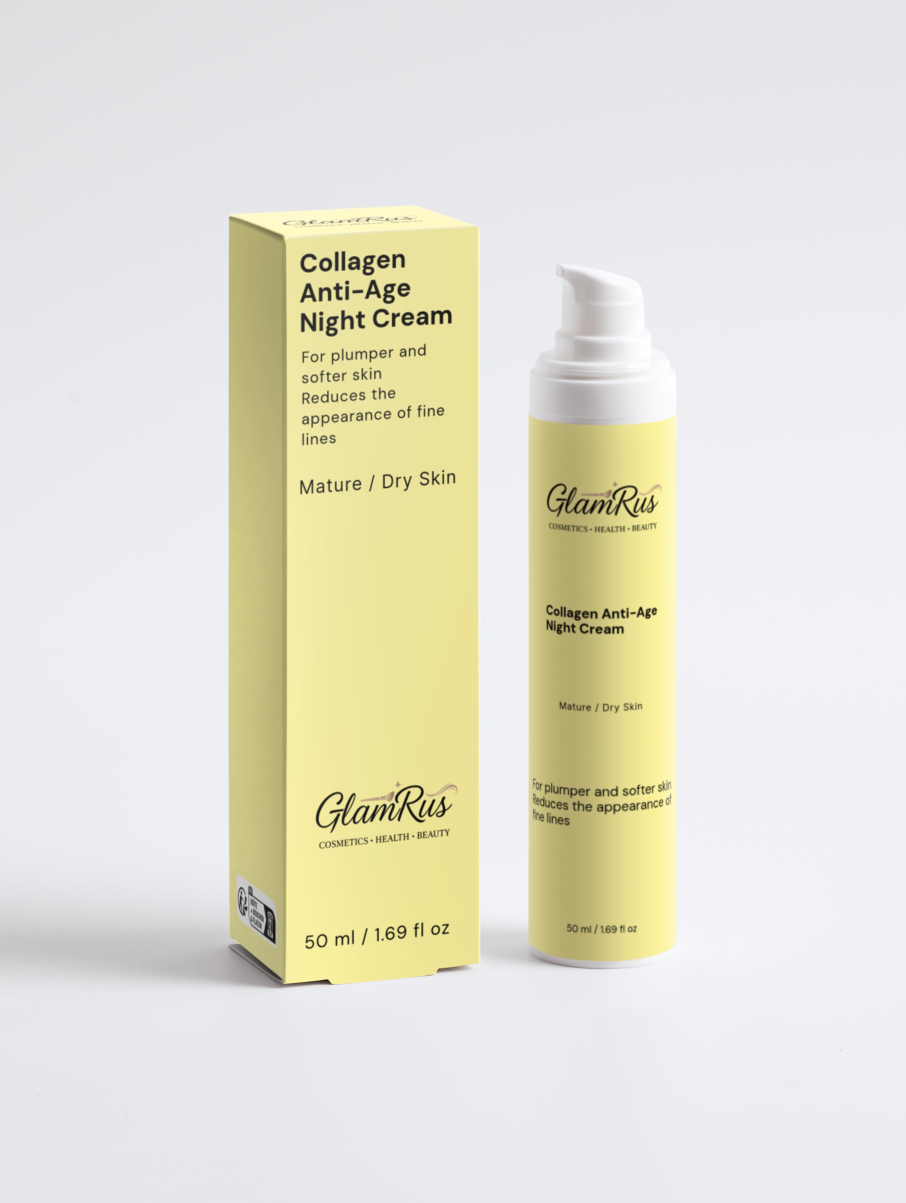 Glamrus Collagen Anti-Age Night Cream 50 ml / 1.69 fl oz